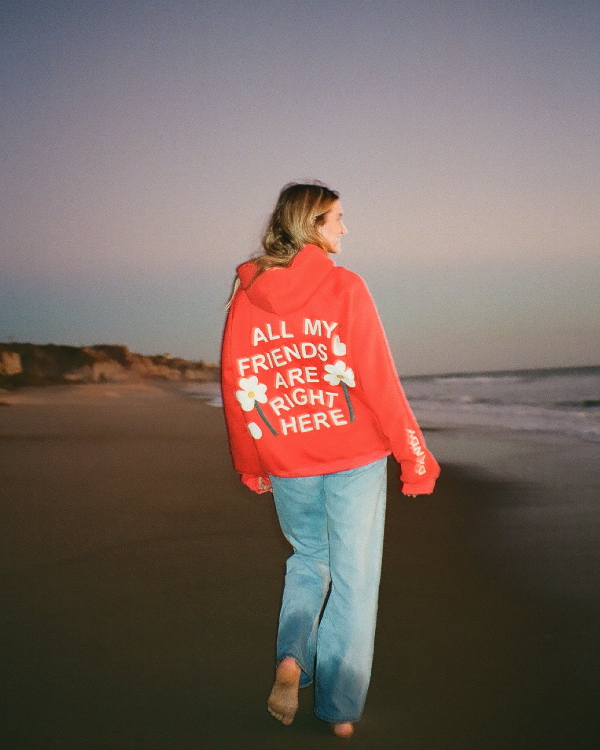 All my Friends Oversized Lux Hoodie in Red